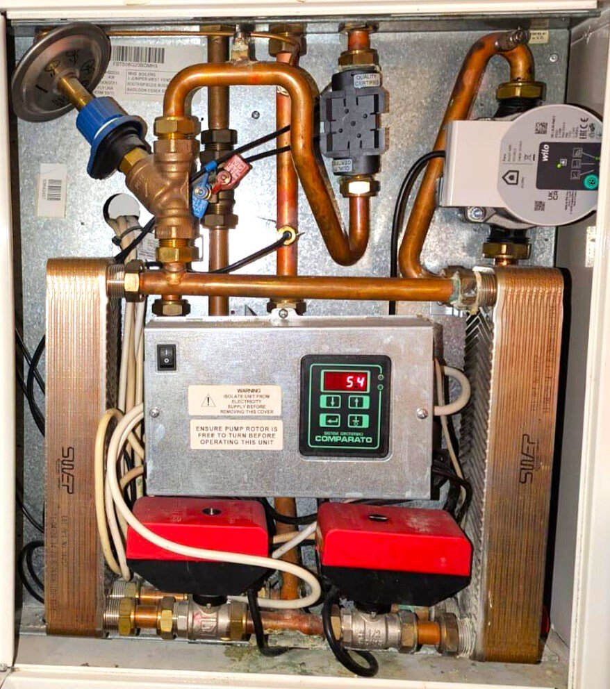 Complex plumbing and heating interface unit system components
